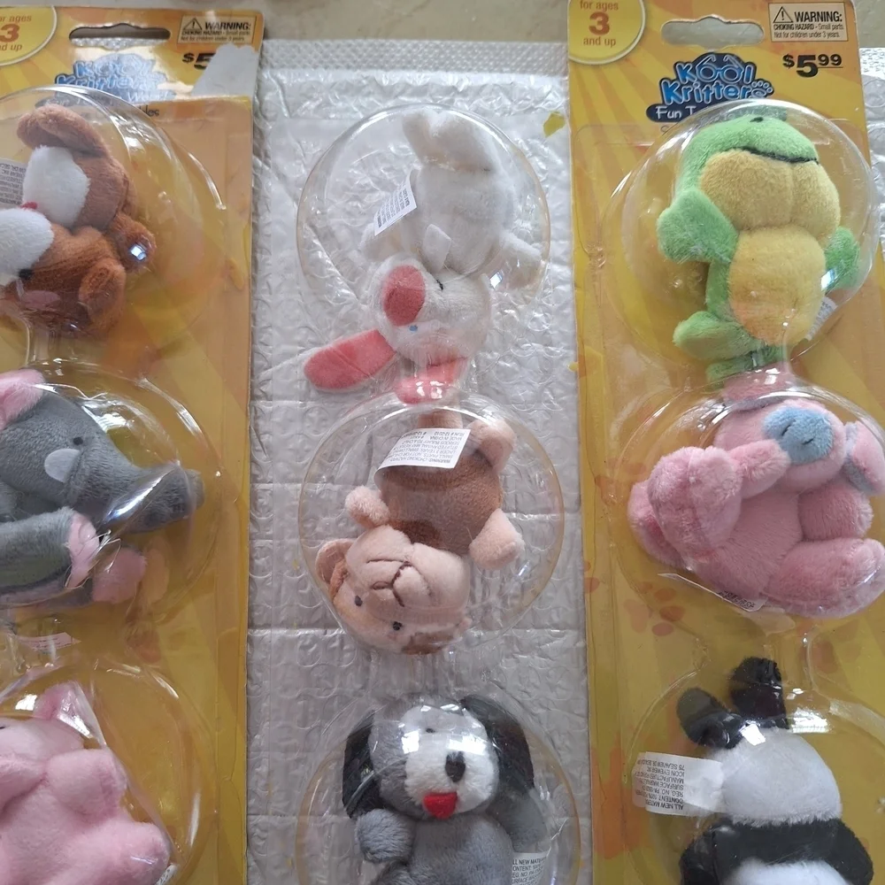 Kool Kritters Sunglass Plush Fun To Wear Toy Set Of Nine